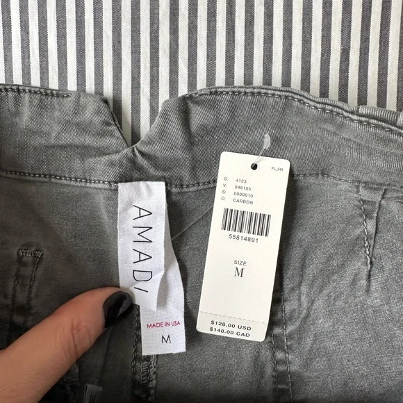 Anthropologie - Amadi Gray Straight-leg Pants - Size M - Picture 4 of 4